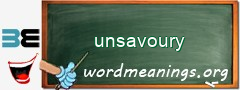 WordMeaning blackboard for unsavoury